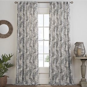 Curtain Panels from Bed Bath Beyond. Sheer/semi-sheer Palmetto Pattern